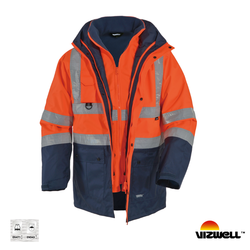 resimler/genel/Vizwell Vwjk44 300D Oxford 5+1 Reflektörlü Parka – 5 Farklı Kullanım Modeli