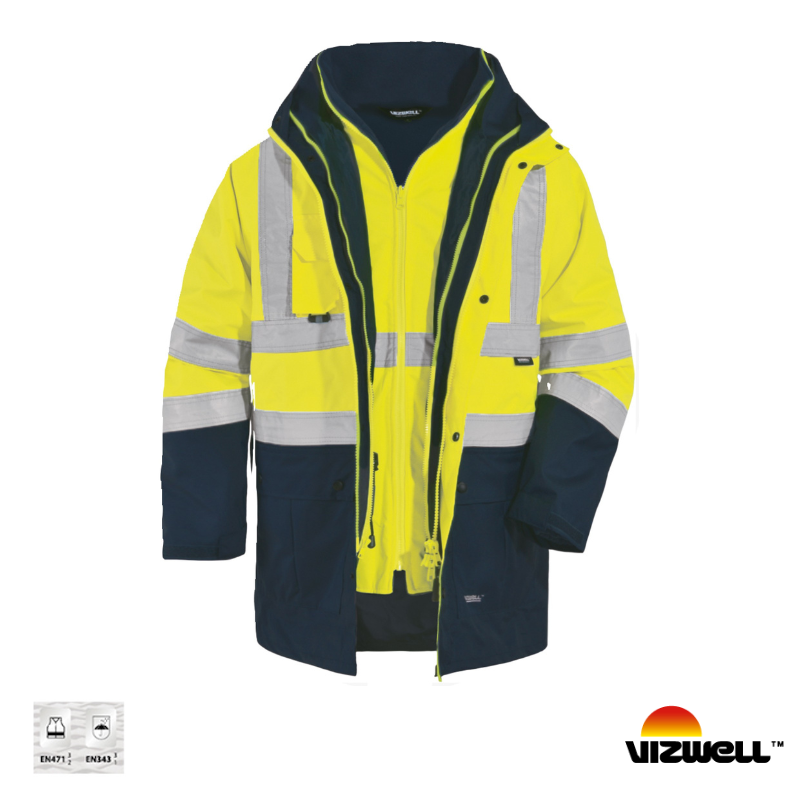 resimler/genel/Vizwell Vwjk44 300D Oxford 5+1 Reflektörlü Parka – 5 Farklı Kullanım Modeli